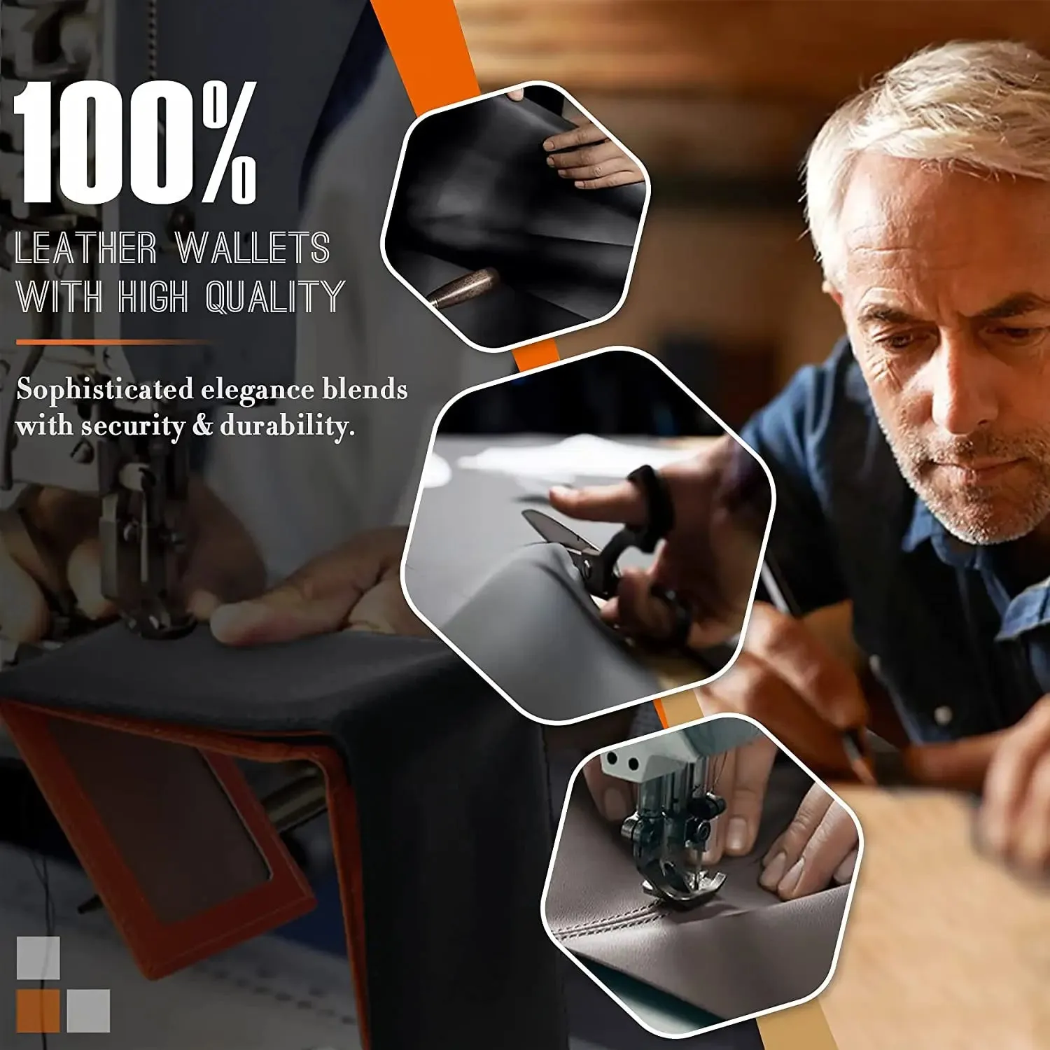 TEEHON Leather Smart Wallet with RFID Blocking Technology