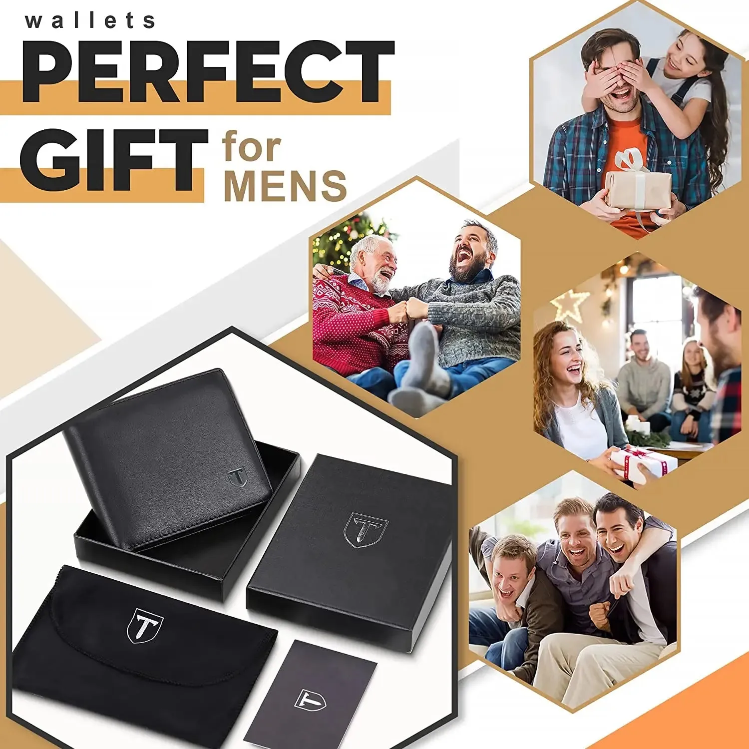 TEEHON Leather Smart Wallet with RFID Blocking Technology