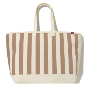 The Over the Shoulder All Over Striped Tote - Canvas/Sand