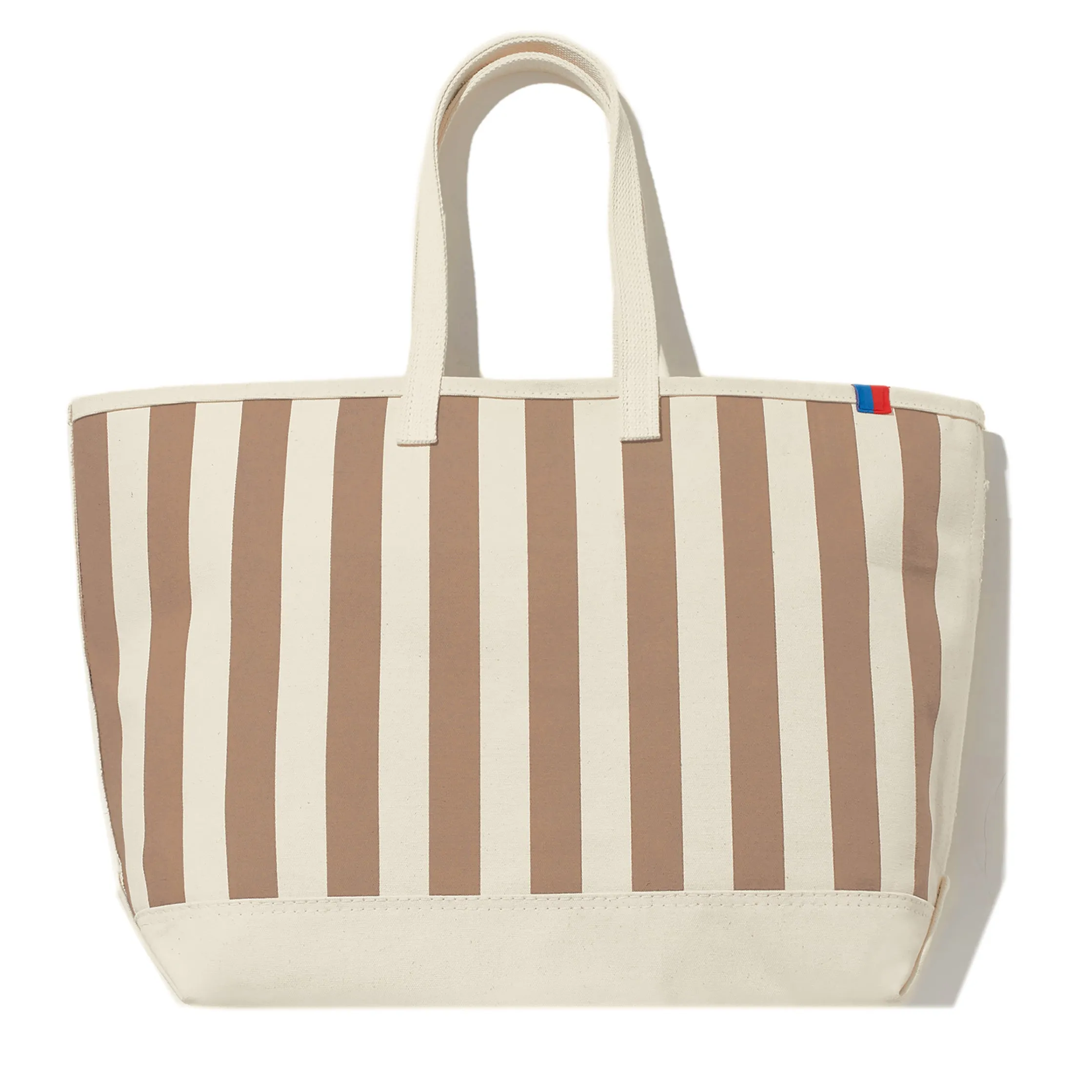 The Over the Shoulder All Over Striped Tote - Canvas/Sand