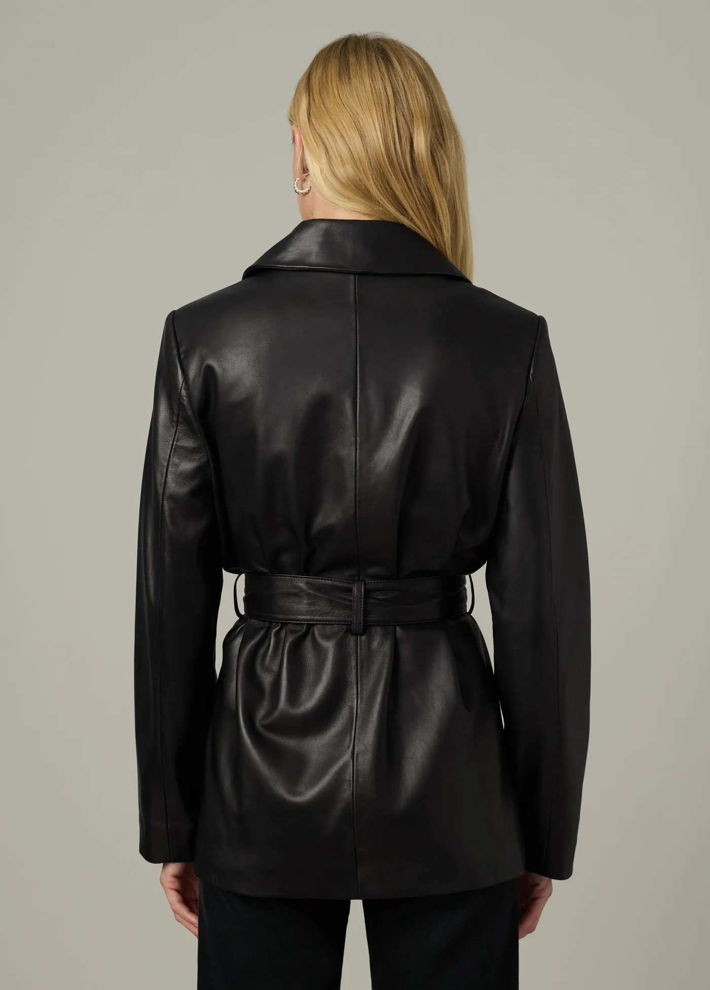THE ROMA BELTED LEATHER JACKET