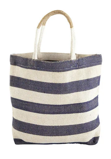 Thick Striped Shopper: Indigo