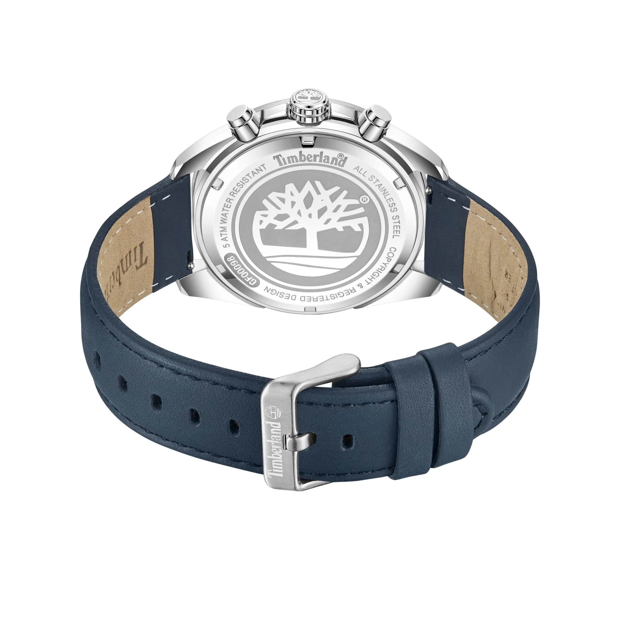 Timberland Carrigan Stainless Steel & Leather Strap Chronograph Watch