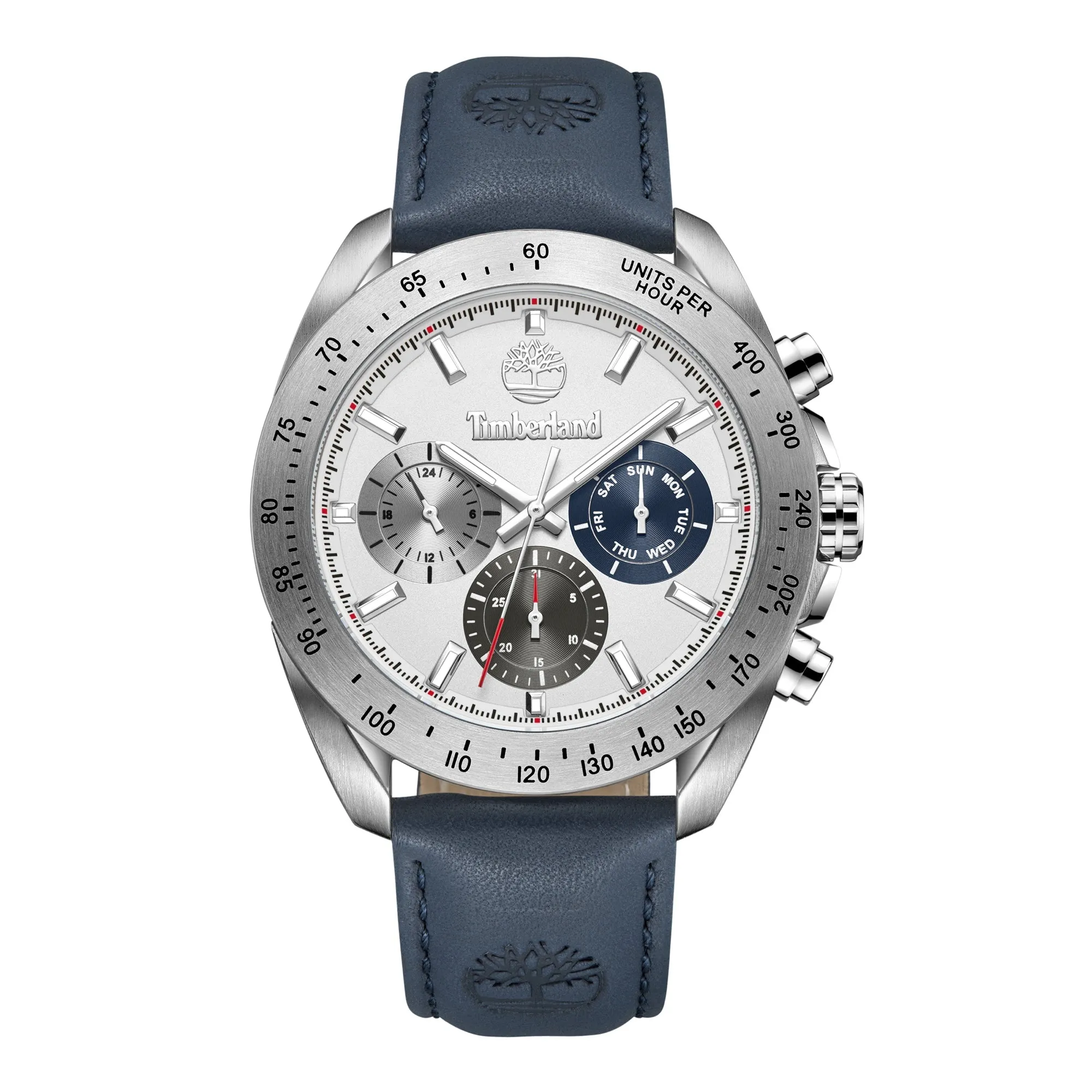 Timberland Carrigan Stainless Steel & Leather Strap Chronograph Watch
