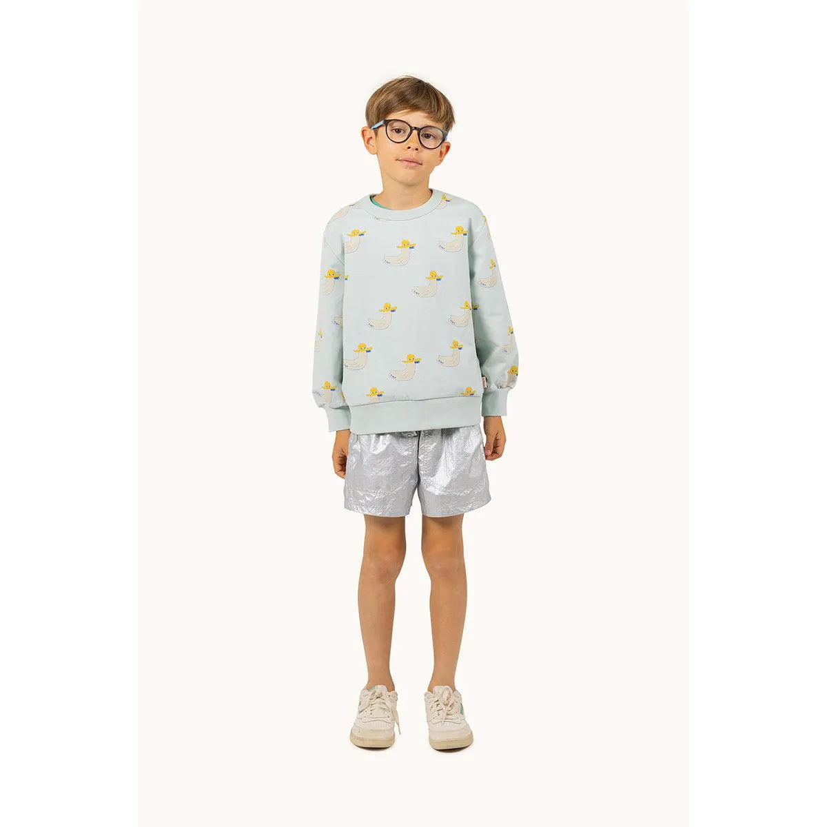 Tiny Cottons - Silver metallic shorts