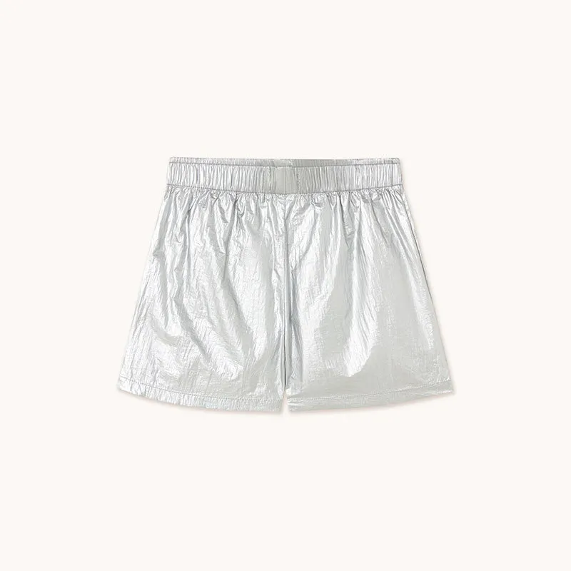Tiny Cottons - Silver metallic shorts