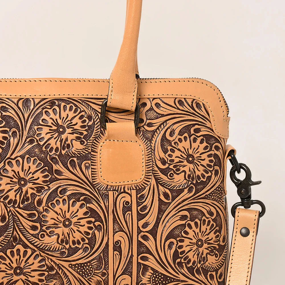 Tooled Handbag With Optional Shoulder Strap