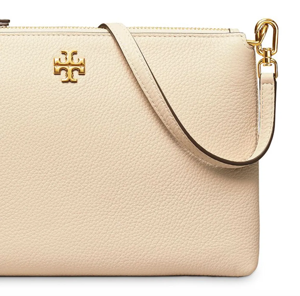 Tory Burch Mercer Pebbled Top-Zip Crossbody