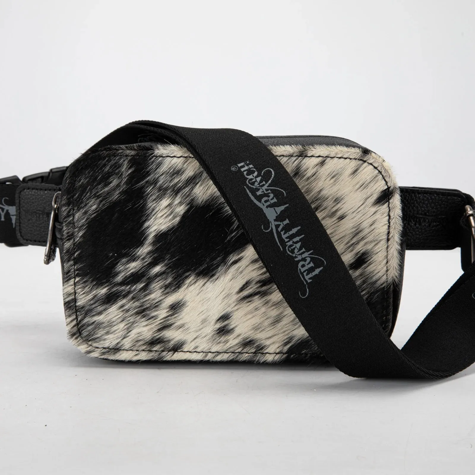Trinity Ranch Genuine Hair-On Cowhide Belt Bag