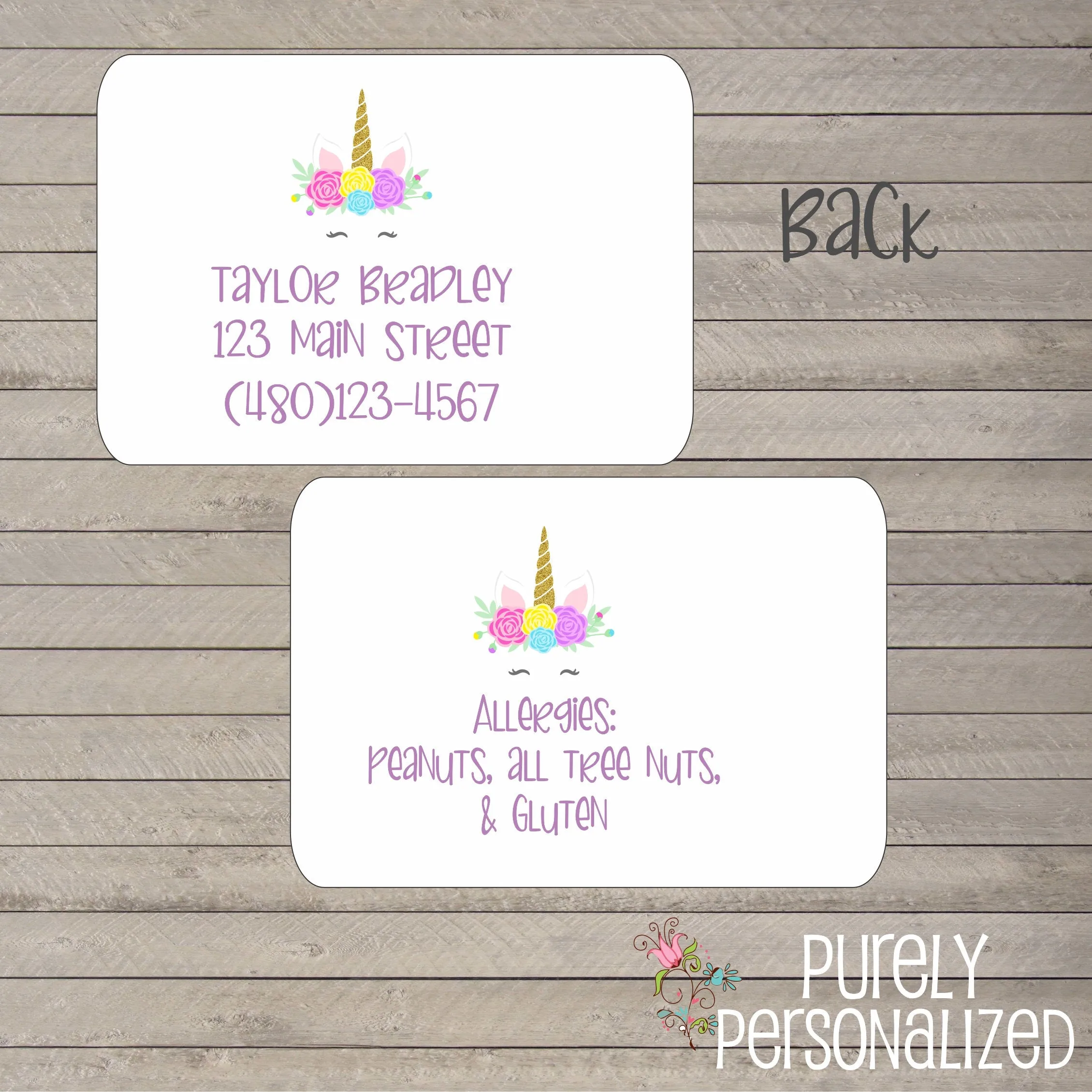Unicorn Bag Tags