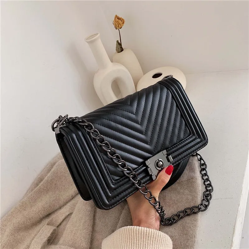 V letter Designer Luxury Handbags Brand Women Bags fashion Chain Women Shoulder Bags Crossbody bag for Women Sac A Main purse