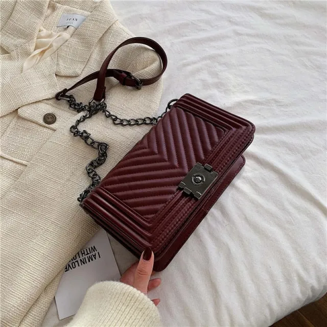 V letter Designer Luxury Handbags Brand Women Bags fashion Chain Women Shoulder Bags Crossbody bag for Women Sac A Main purse
