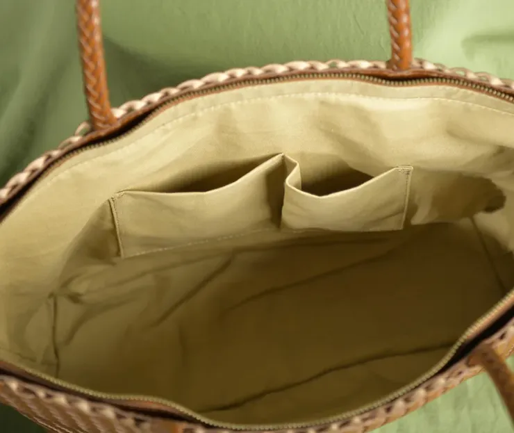 Vintage Leather Tote Bag