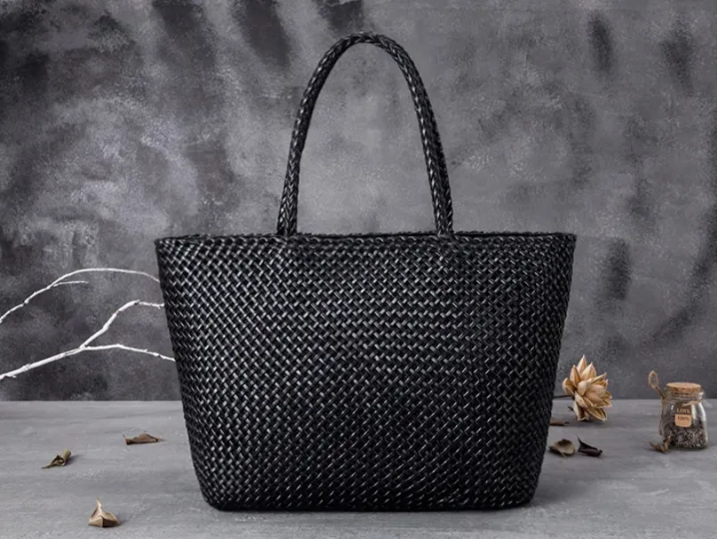 Vintage Leather Tote Bag