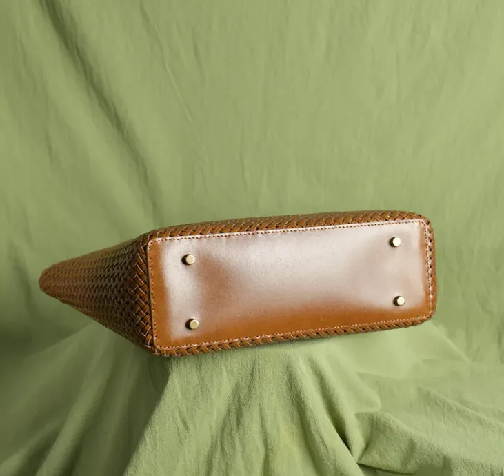 Vintage Leather Tote Bag