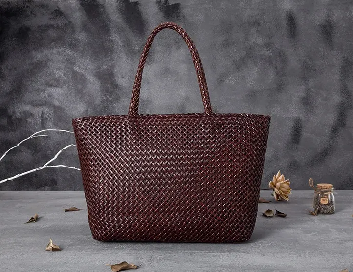 Vintage Leather Tote Bag