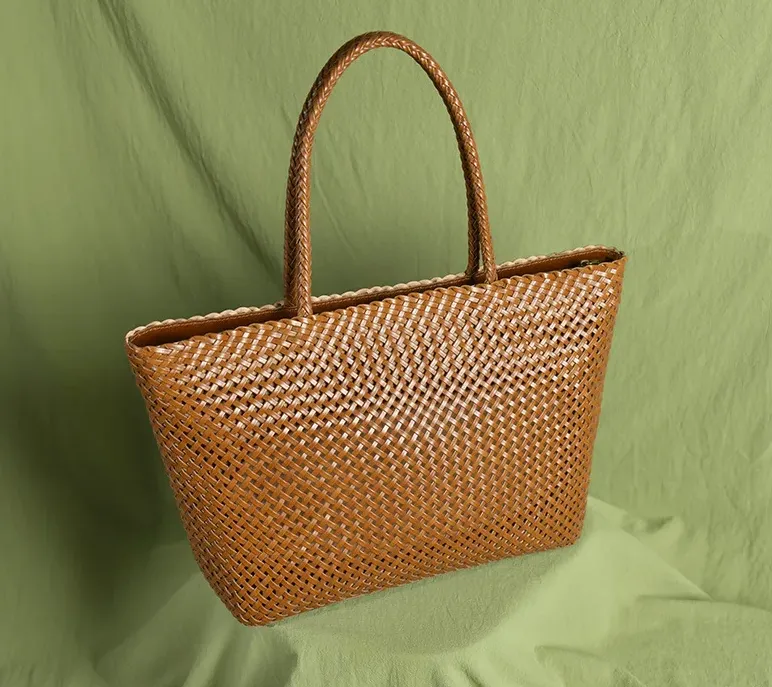 Vintage Leather Tote Bag