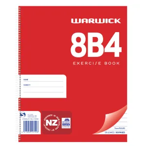 Warwick Exercise Book 8B4 50 Leaf Spiral Ruled 7mm 230 x 180mm
