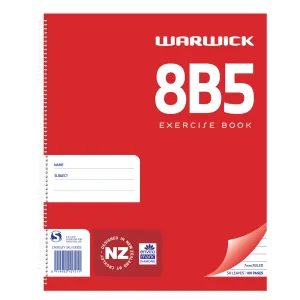 Warwick Exercise Book 8B5 50 Leaf Spiral Ruled 7mm 255 x 205mm