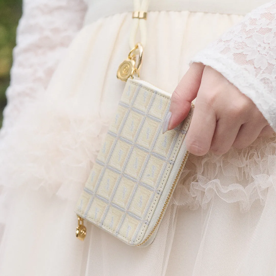 White Chocolate Compact Zip Around Wallet【Japan Jewelry】