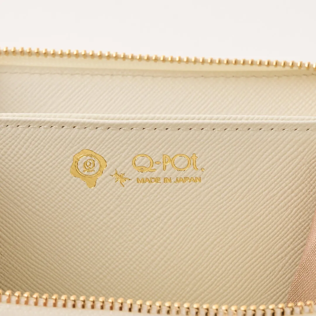 White Chocolate Compact Zip Around Wallet【Japan Jewelry】
