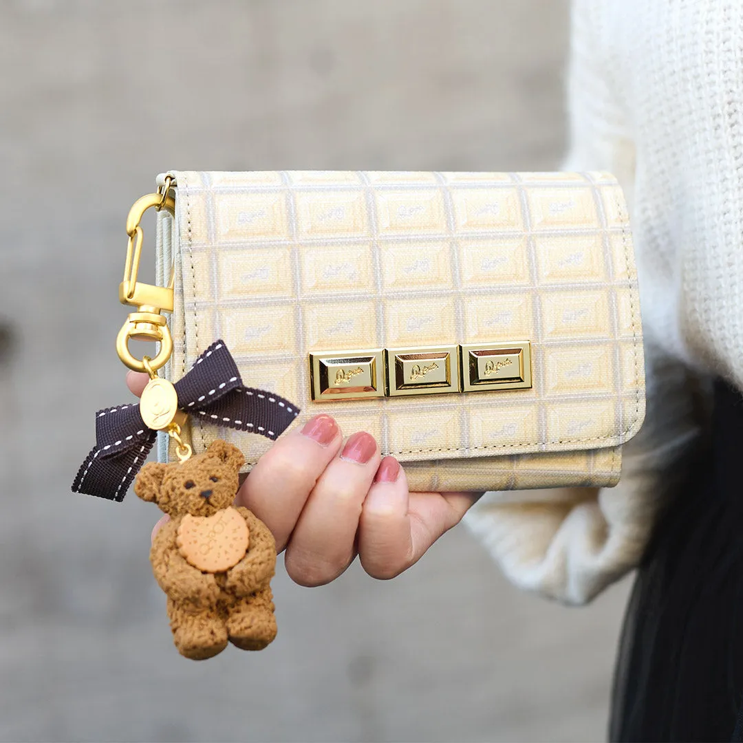White Chocolate Leather Short Wallet【Japan Jewelry】