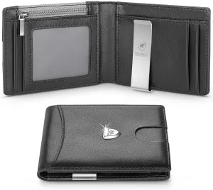 WILBEST High Capacity Leather Smart Wallet with RFID Blocking