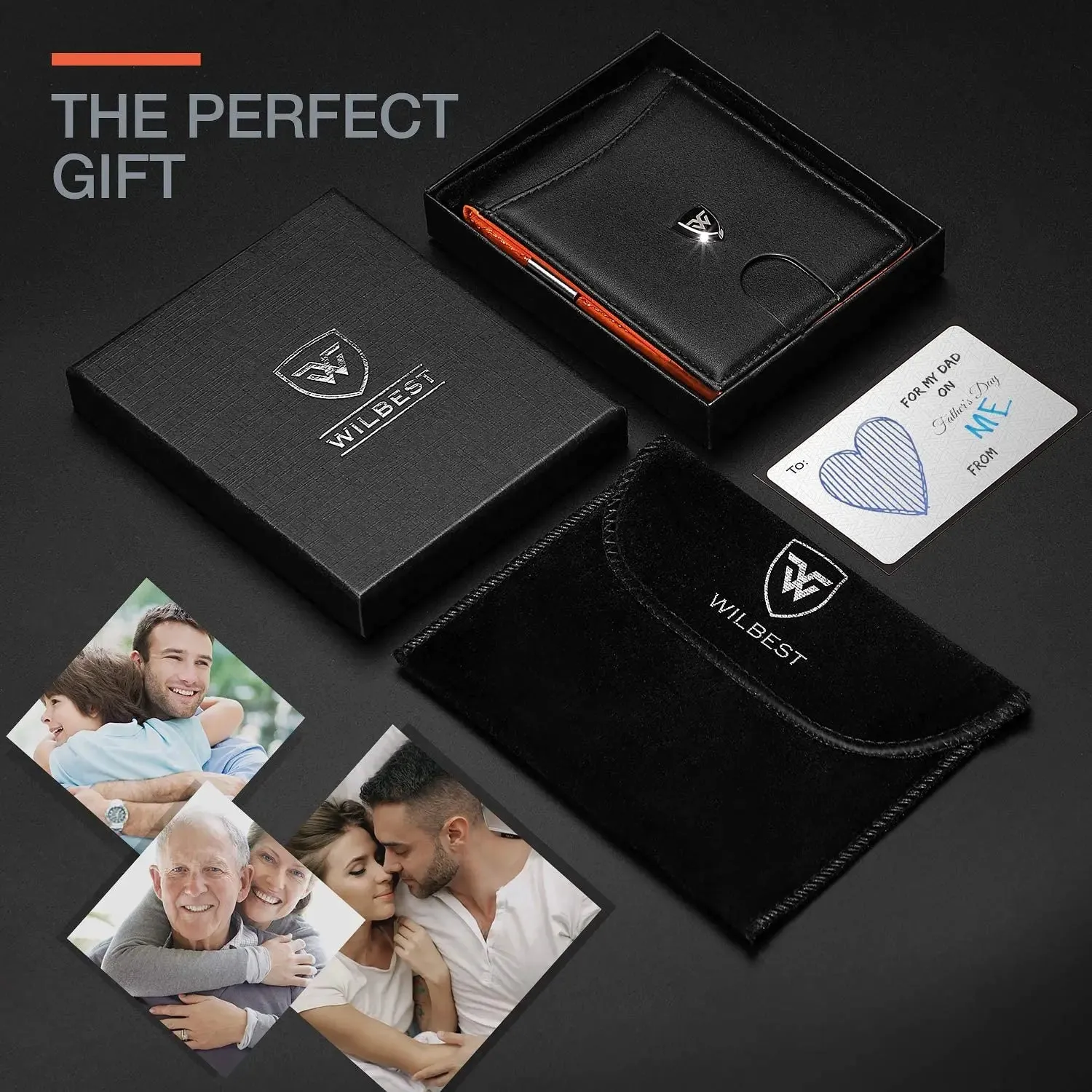 WILBEST High Capacity Leather Smart Wallet with RFID Blocking