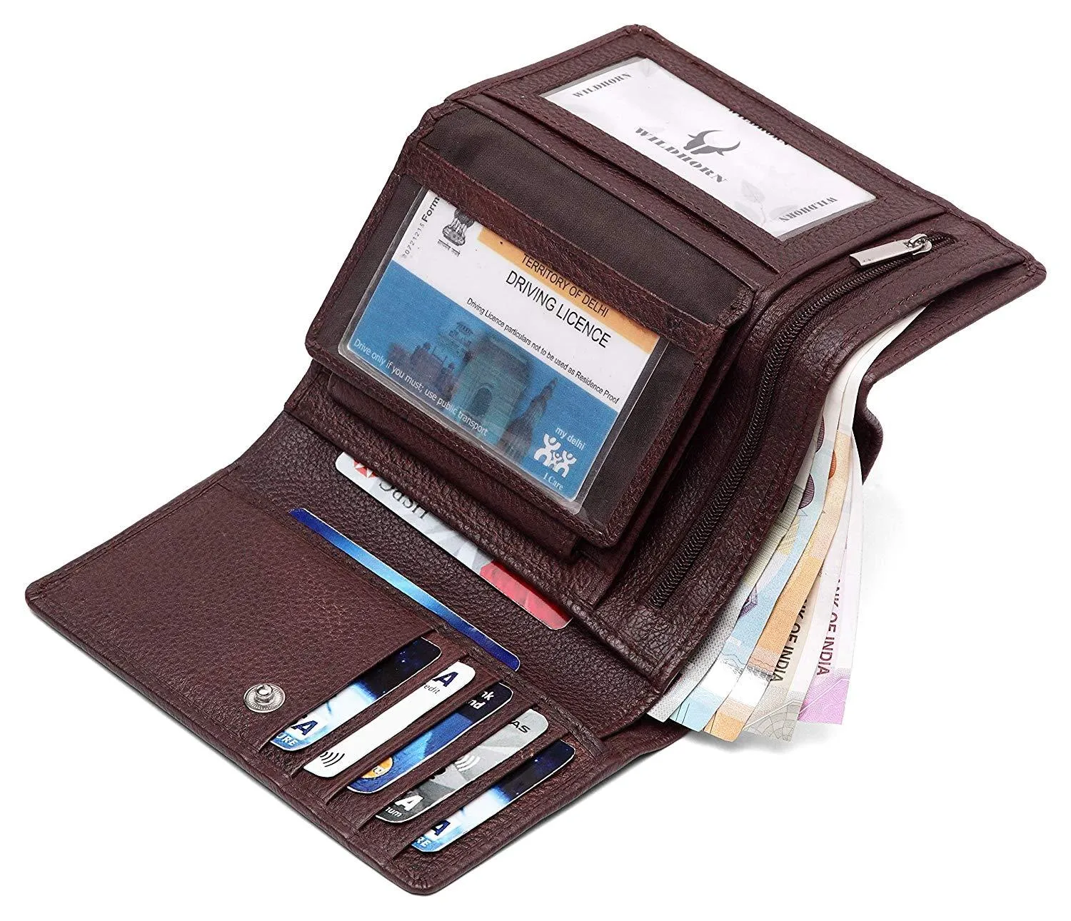WildHorn RFID Protected Genuine Leather Wallet for Women Stylish|Purse for Women/Girls