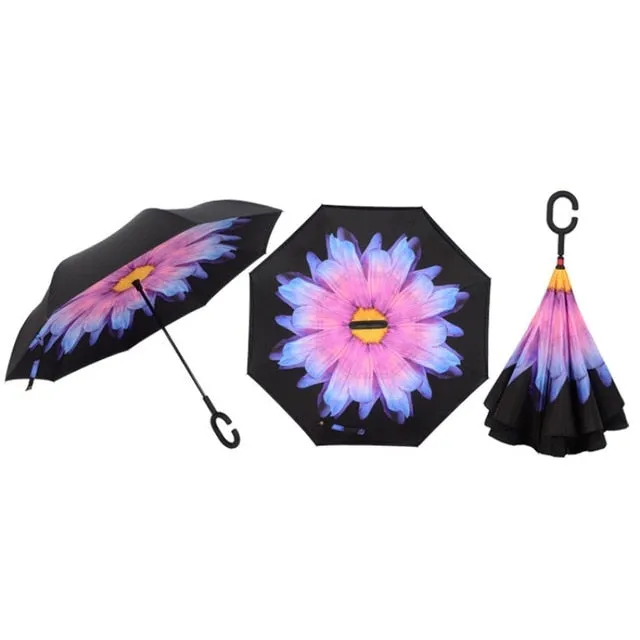 Windproof Double Layered Inverted Umbrella