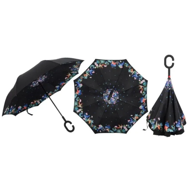 Windproof Double Layered Inverted Umbrella