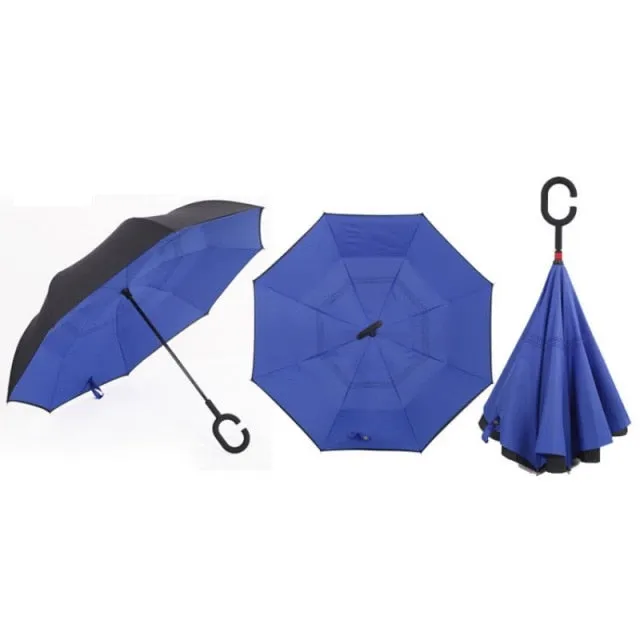 Windproof Double Layered Inverted Umbrella