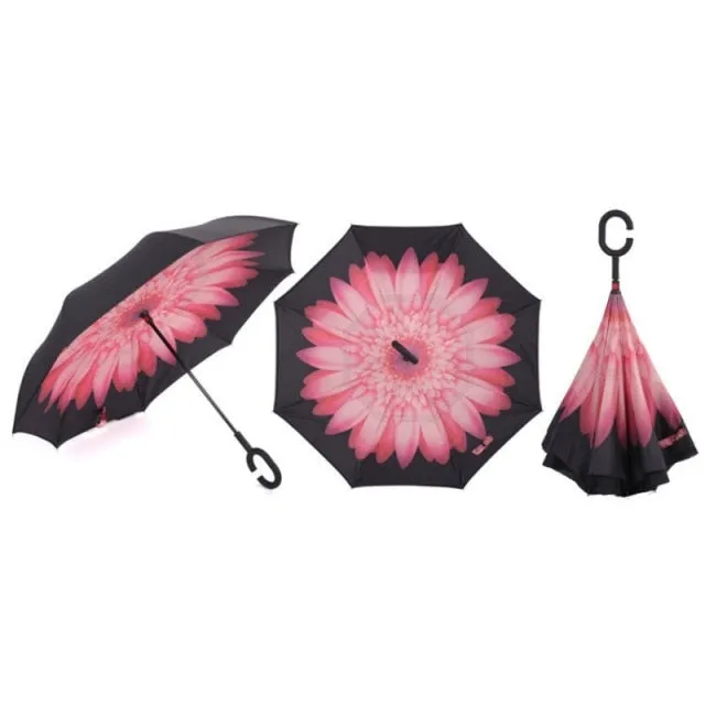 Windproof Double Layered Inverted Umbrella