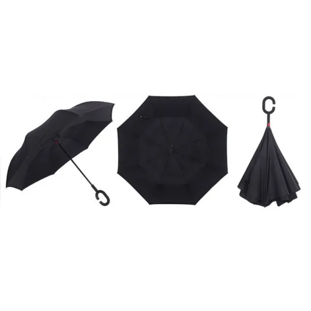 Windproof Double Layered Inverted Umbrella