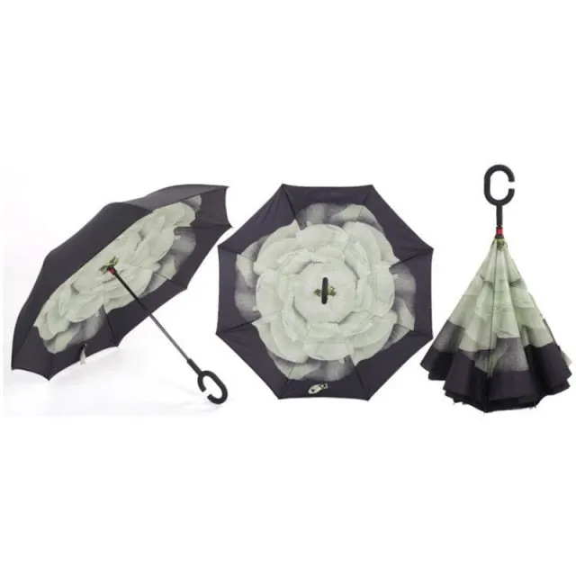 Windproof Double Layered Inverted Umbrella