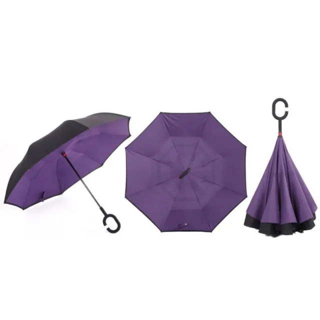 Windproof Double Layered Inverted Umbrella