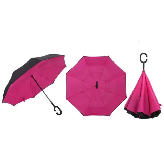Windproof Double Layered Inverted Umbrella