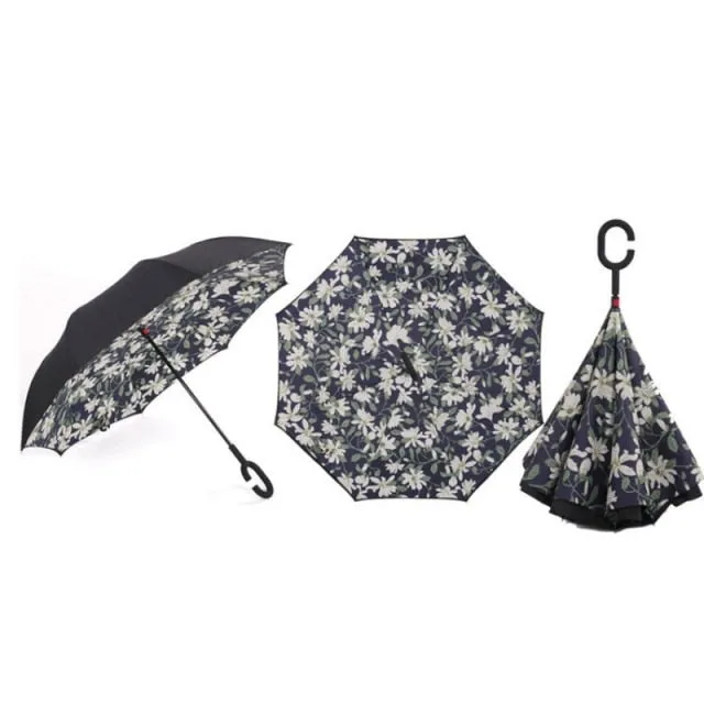 Windproof Double Layered Inverted Umbrella
