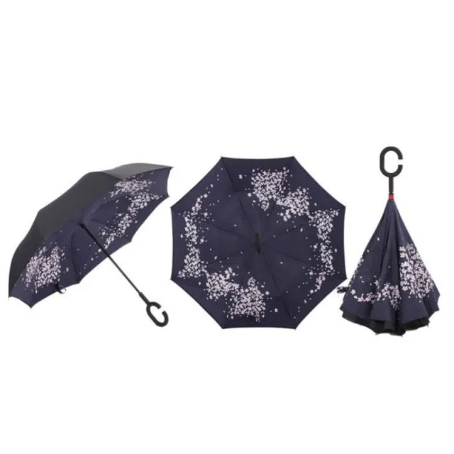 Windproof Double Layered Inverted Umbrella