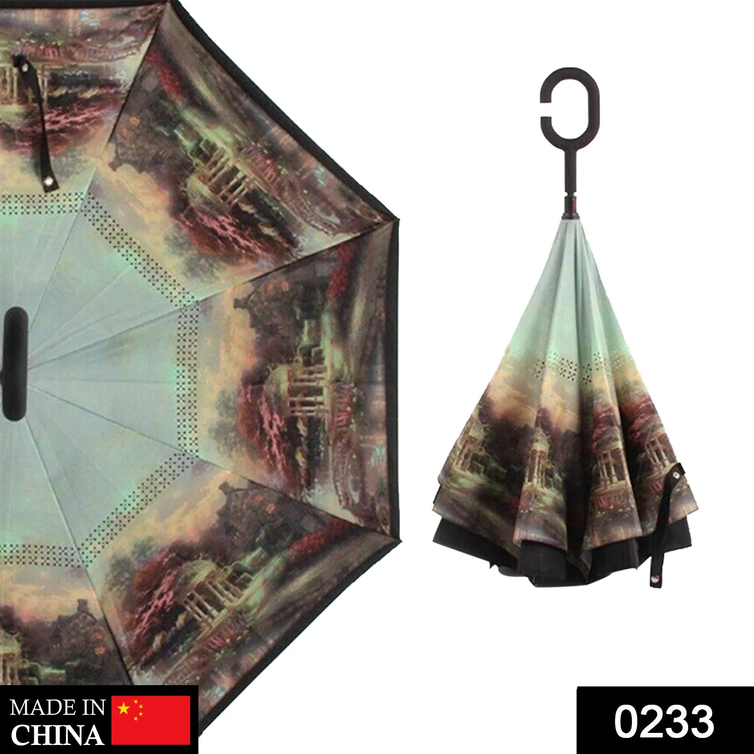 Windproof (Reverse Shockproof Umbrella Price-slash deal Printed Umbrella) Travel