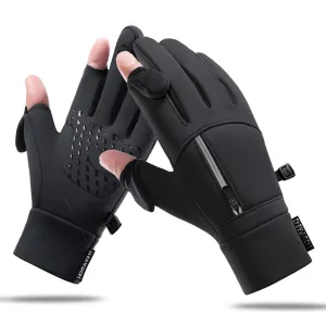 Winter Warm Touch Screen Compatible Gloves Outdoor Windproof Waterproof Cold-proof Gloves Unisex Driving Cycling Fishing Ski Gloves