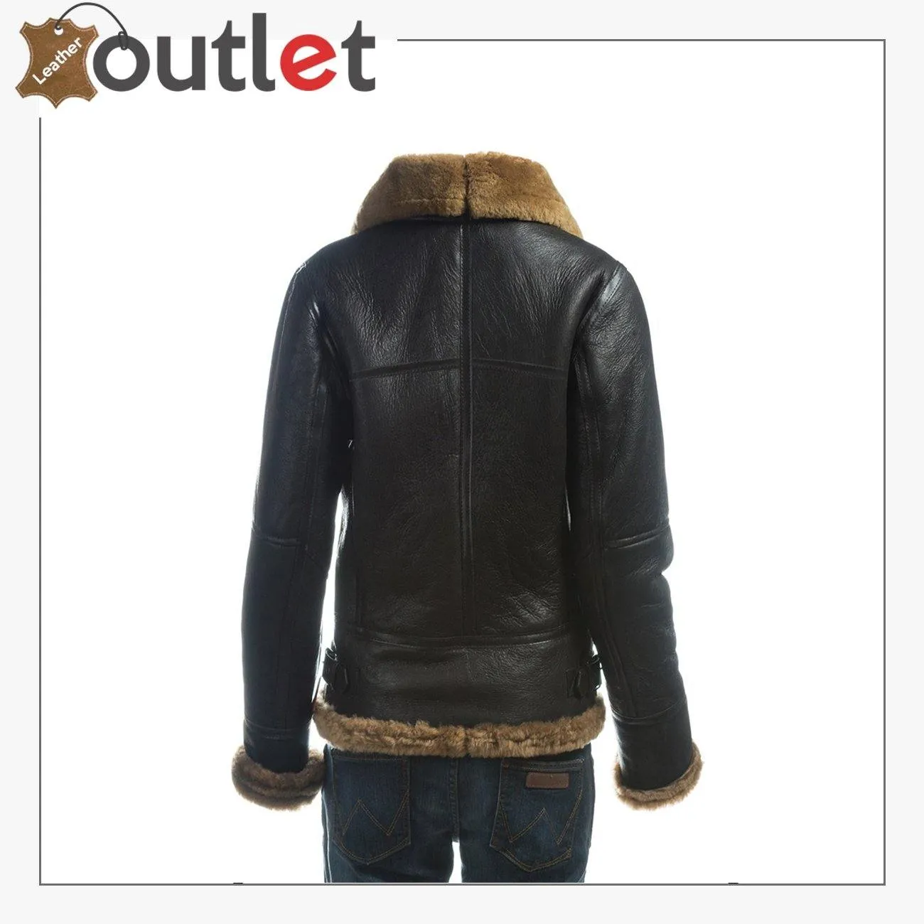 Women B3 Bomber Shearling Leather Jacket