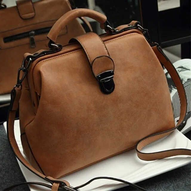 Women Doctor Bag 2020 Mobile Messenger Shoulder Clutch Large Capacity Ladies Scrub Leather Leather Handbag