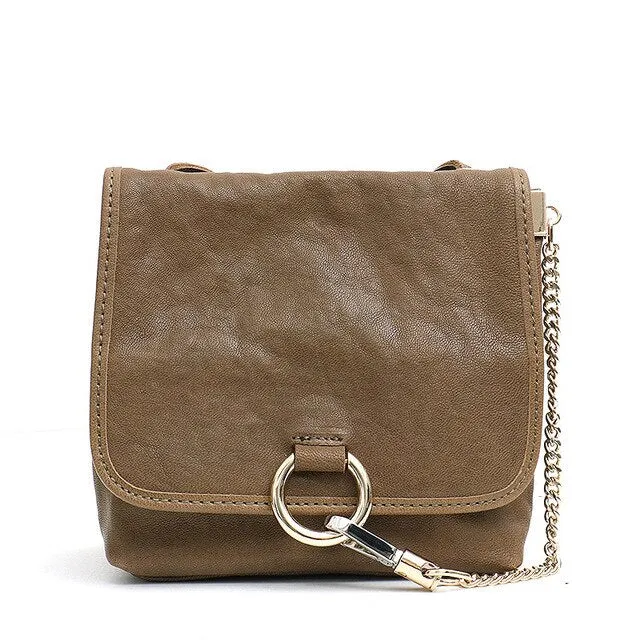 Women Genuine Leather Crossbody Bag Girls Luxury Chain Flap Shoulder Bag Ladies Cowhide Small HandBags Female Messenger Purse