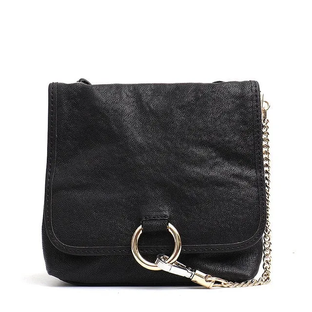 Women Genuine Leather Crossbody Bag Girls Luxury Chain Flap Shoulder Bag Ladies Cowhide Small HandBags Female Messenger Purse