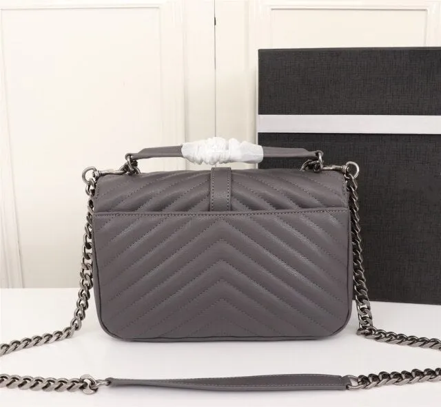 Women leather college soft bag shoulder bag