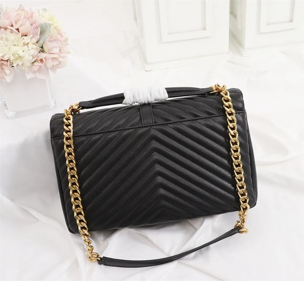 Women leather college soft bag shoulder bag
