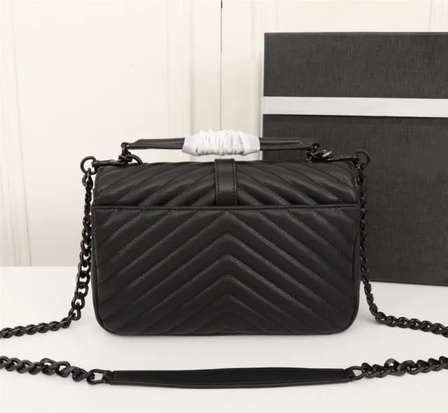 Women leather college soft bag shoulder bag