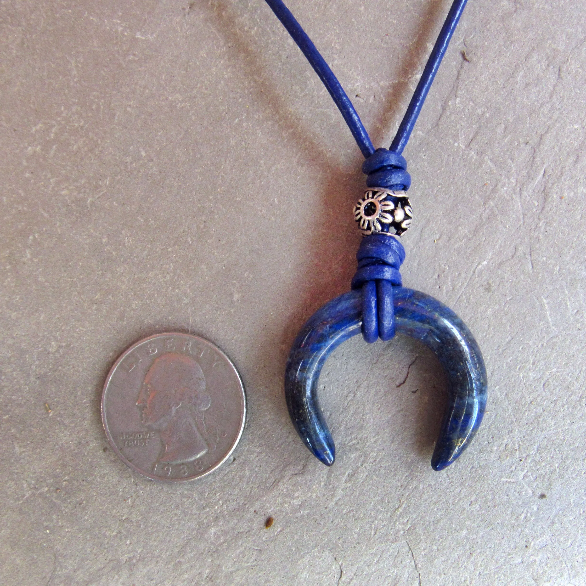 Women's Leather and Gemstone neckalces with silver accents and findings