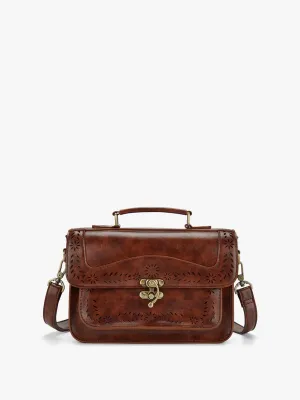 Women's Perforated Messenger Bag
